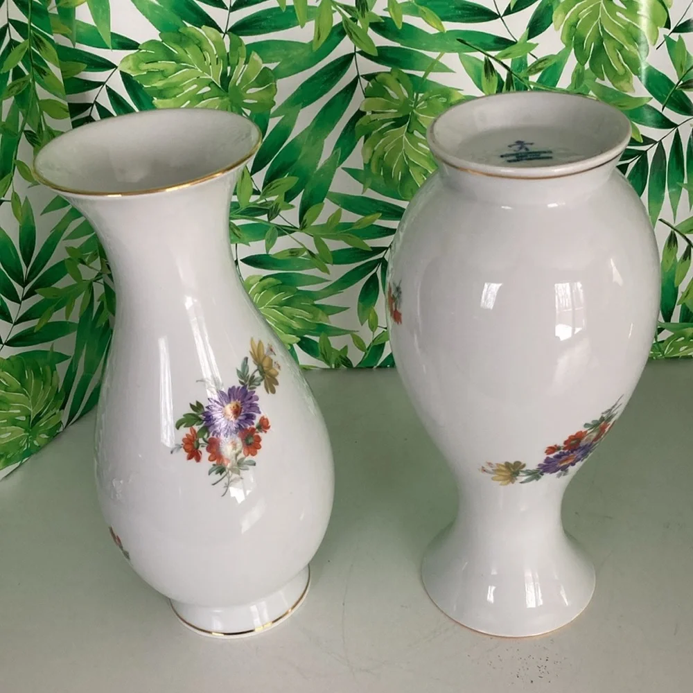 Fuerstenberg  Mantle Vase Pair made in Germany